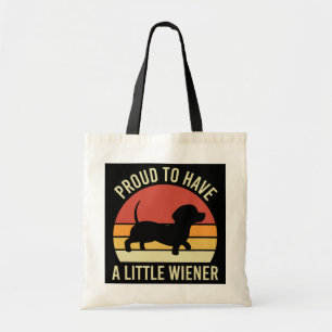 Funny Dachshund Mam Proud om een kleine vrouw te h Tote Bag