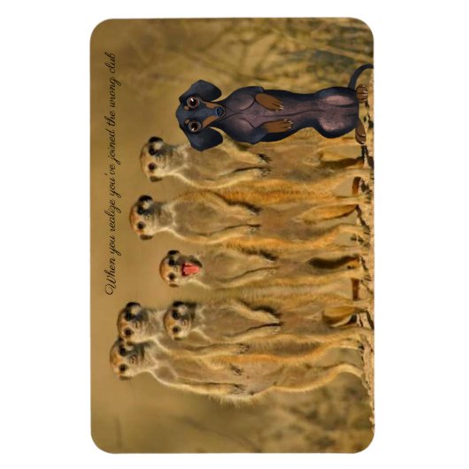 Funny Dachshund Meerkat Magnet Magneet (Verticaal)