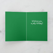 Funny Dachshund met gebarentaal voor Kerstmis Feestdagen Kaart (Binnen)