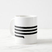 Funny dachshund mok zwart (Voorkant links)