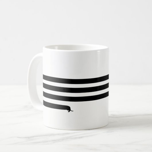 Funny dachshund mok zwart (Voorkant links)