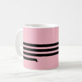 Funny dachshund mok zwart-roze (Voorkant links)