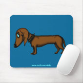 Funny dachshund mousepad design muismat (Met muis)