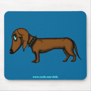 Funny dachshund mousepad design muismat