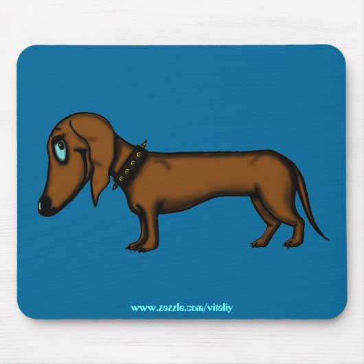 Funny dachshund mousepad design muismat (Voorkant)