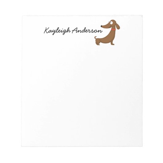 Funny Dachshund Notitieblok van 5,5 x 6 inch - 40  (Voorkant)