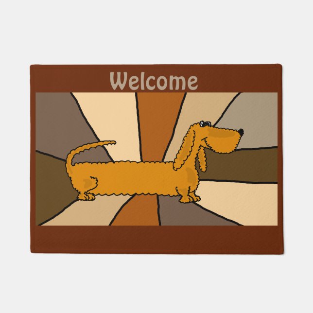 Funny Dachshund Puppy Dog Art Doormat Deurmat (Voorkant)