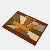 Funny Dachshund Puppy Dog Art Doormat Deurmat (Schuin)