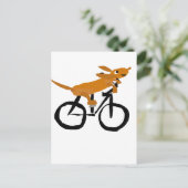 Funny Dachshund Riding Bicycle Briefkaart (Staand voorkant)