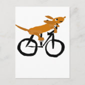 Funny Dachshund Riding Bicycle Briefkaart (Voorkant)