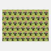 Funny Dachshund Santa Clause Cute Dog Kerstmis Inpakpapier Vel (Voorkant 3)