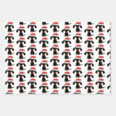 Funny Dachshund Santa Clause Cute Dog Kerstmis Inpakpapier Vel (Voorkant 2)