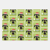 Funny Dachshund Santa Clause Cute Dog Kerstmis Inpakpapier Vel (Voorkant)