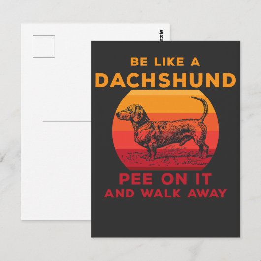 Funny Dachshund Sarcastic Hondenliefhebber Briefkaart (Voorkant / Achterkant)
