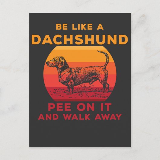 Funny Dachshund Sarcastic Hondenliefhebber Briefkaart (Voorkant)