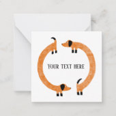 Funny Dachshund Sause Dog aangepaste tekst Notitiekaartje (Voorkant)