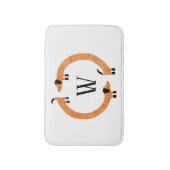 Funny Dachshund Sause Dog Monogram Badmat (Voorkant Verticaal)