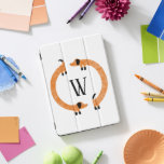 Funny Dachshund Sause Dog Monogram iPad Pro Cover<br><div class="desc">Cute en grappige dachshund,  worsthonden of wiener-honden in eeuwige beweging. Pas door het initiaal te veranderen of te verwijderen aan.</div>