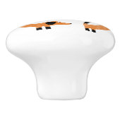 Funny Dachshund Sause Dog Monogram Keramische Knop (Zijkant)