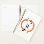 Funny Dachshund Sause Dog Monogram Planner (Display)