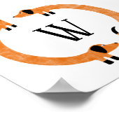 Funny Dachshund Sause Dog Monogram Poster (Hoek)