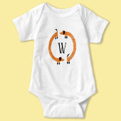 Funny Dachshund Sause Dog Monogram Romper