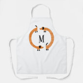 Funny Dachshund Sause Dog Monogram Schort (Voorkant)