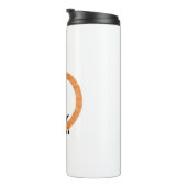 Funny Dachshund Sause Dog Monogram Thermosbeker (Geroteerd rechts)