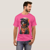 Funny Dachshund Schattige Rap Hip Hop Rb T-shirt (Voorkant volledig)