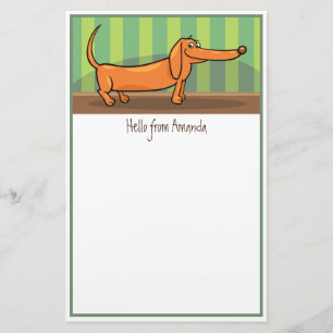 Funny Dachshund Stationery Briefpapier