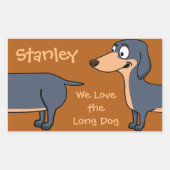 Funny Dachshund Stickers (Voorkant)
