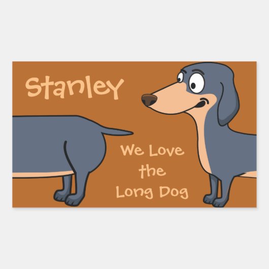 Funny Dachshund Stickers (Voorkant)