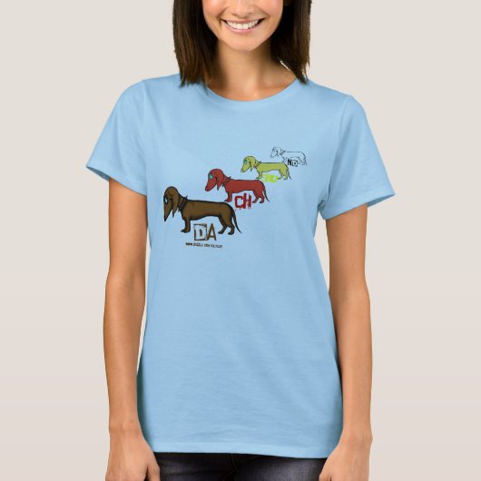 Funny dachshund t-shirt design (Voorkant)