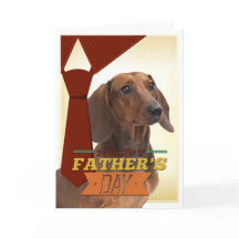 Funny Dachshund Vaderdag Kaart
