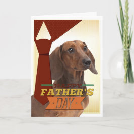 Funny Dachshund Vaderdag Kaart