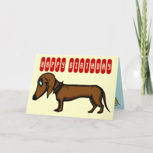 Funny dachshund-verjaardagskaart kaart