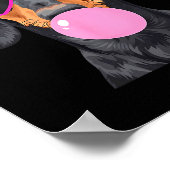 Funny Dachshund Wearing Gles And Blowing Nk Bubble Poster (Hoek)