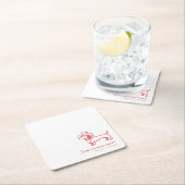 Funny Dachshund Wedding Coaster Kartonnen Onderzetters (Insitu)