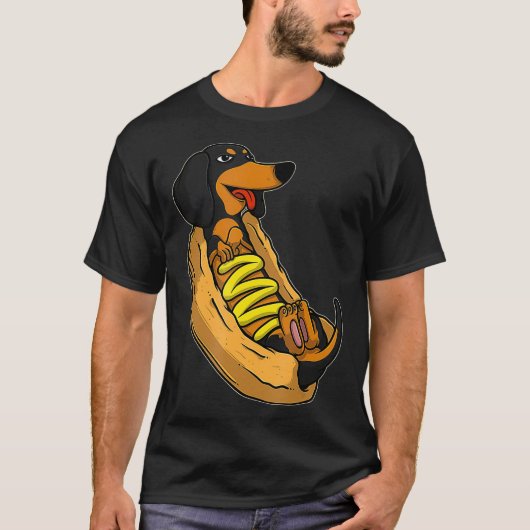 Funny Dachshund Weenie Sause Dog T-shirt (Voorkant)