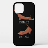 Funny Dachshund Weiner Dog Yoga Inhale Exhale Wien Case-Mate iPhone Case (Achterkant)
