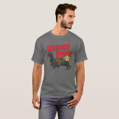Funny Dachshund Wiener Rides Hondenliefhebber T-shirt (Voorkant volledig)
