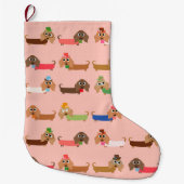 Funny Dachshunds Grote Kerstsok (Voorkant)