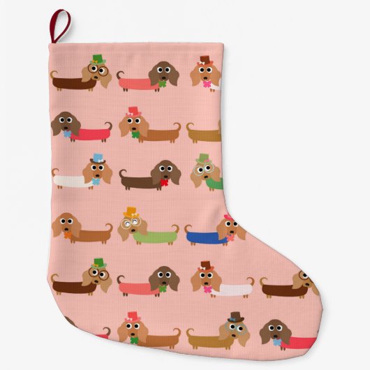 Funny Dachshunds Grote Kerstsok (Voorkant)