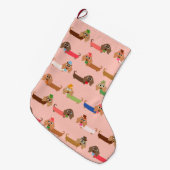 Funny Dachshunds Grote Kerstsok (Voorkant (Hangend))
