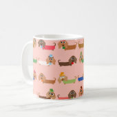 Funny Dachshunds Koffiemok (Voorkant links)
