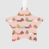 Funny Dachshunds Ornament (voorkant)