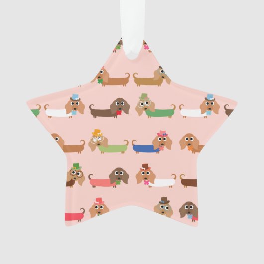 Funny Dachshunds Ornament (voorkant)