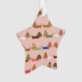 Funny Dachshunds Ornament (voorkant)