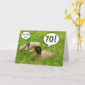 Funny Dad 70th Birthday Custom Kaart (Gele Bloem)
