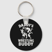 Funny Dad And Son Daughter Kids Wrestling Wrestler Sleutelhanger (Voorkant)